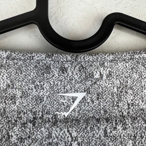 Gymshark Fleur Texture Long Sleeve Cropped Athletic Top Size XS in Charcoal Marl - Picture 7 of 7